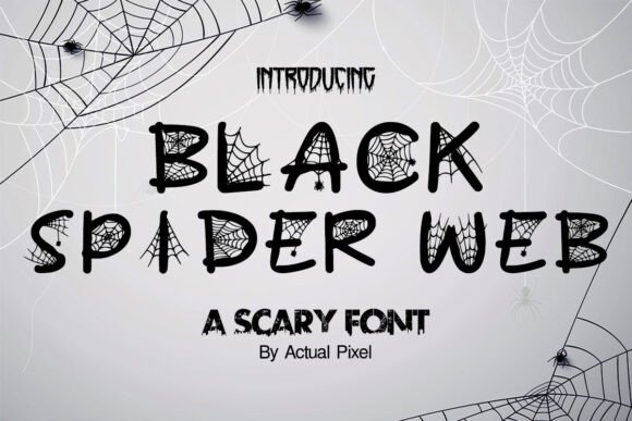 Black Spider Web: Crafting Eerie Elegance in Typography