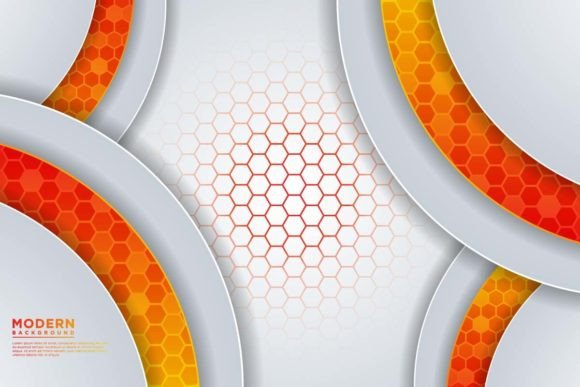 Captivating Geometric Visuals: The Orange Hexagon Circle
