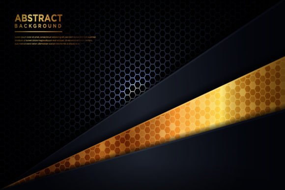 Gold & Dark Blue: A Futuristic Design for Modern Projects