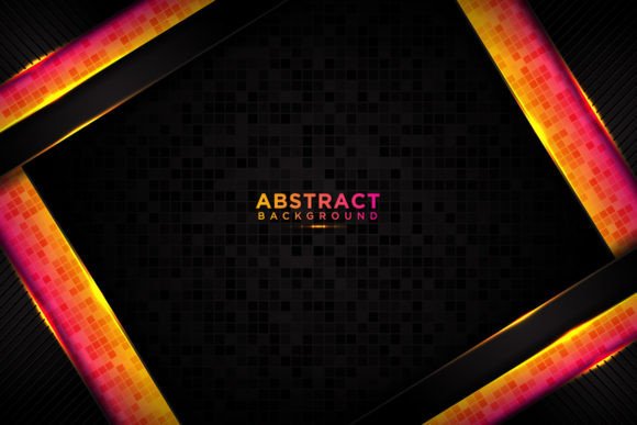 Modern Abstract Tech Orange Background: A Futuristic Design Asset