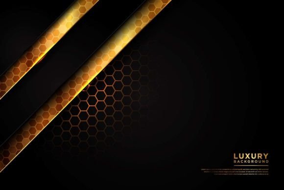 Modern Dark and Gold Luxury Background: A Design Asset for Impact