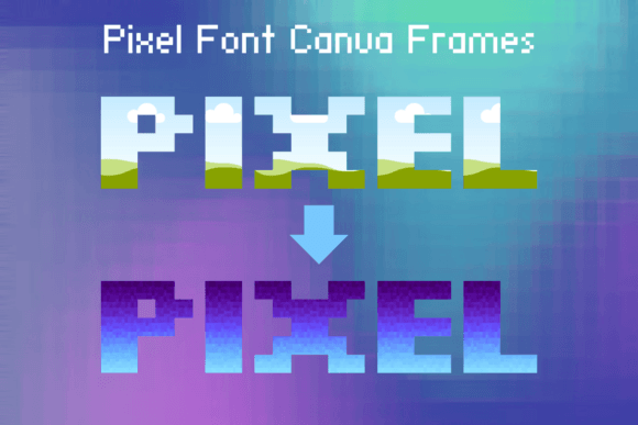 Pixel Font Canva Frames: Your Alphabet for Bold, Retro Designs