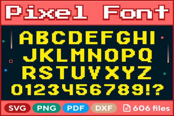 Pixel Font SVG PNG PDF DXF: Your 8-Bit Alphabet Toolkit