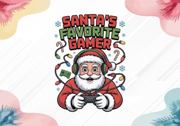 Retro Santa's Favorite Gamer SVG: A Nostalgic Holiday Design